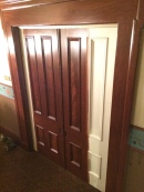 Parlor pocket doors repaired and fully closed for the first time in decades! Now to fix that paint job...