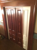 Parlor pocket doors repaired and fully closed for the first time in decades! Now to fix that paint job...